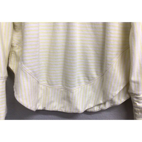 Anthropologie Pilcro Top Spliced Henley Yellow Striped Knit Oversized Medium - Picture 9 of 11